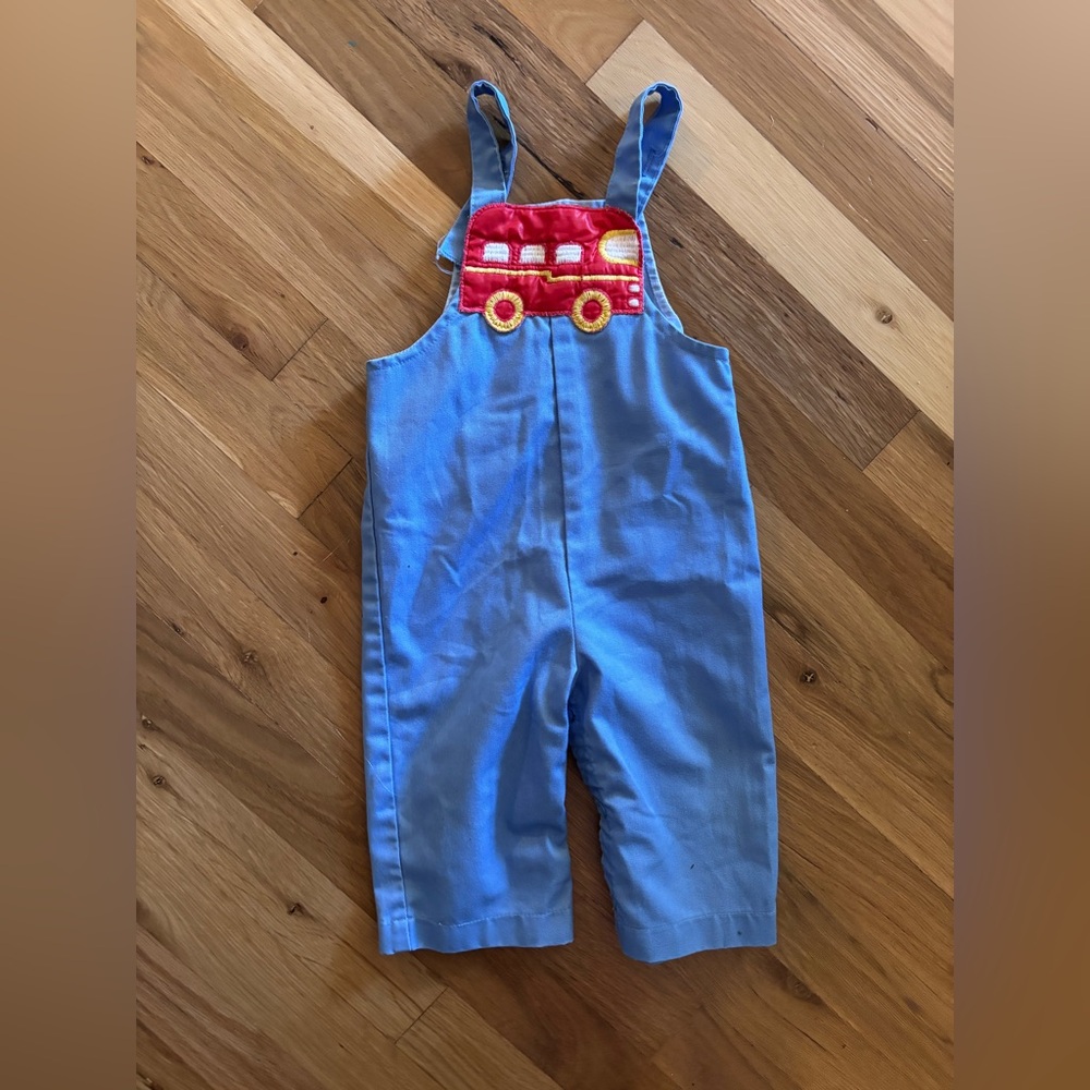 Vintage Overalls with London Red Bus